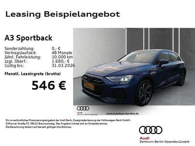 Neu Audi A3 S-Line 150 PS (110 kW) 2025 Blau Limousine