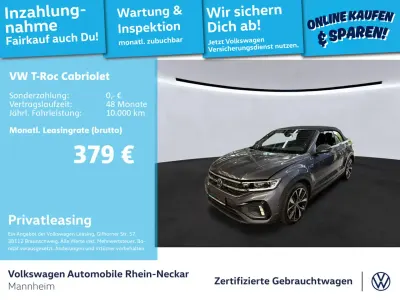 Gebraucht VW T-Roc Cabriolet R-line 150 PS (110 kW) 2023 Grau Cabrio