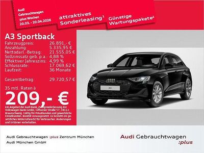Gebraucht Audi A3 Ambiente 116 PS (85 kW) 2025 Brillantschwarz Limousine