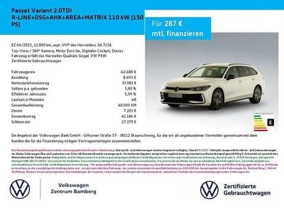 Second-hand VW Passat R-line 150 CP (110 kW) 2025 Alb Break