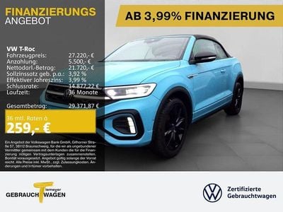 Gebraucht VW T-Roc Cabriolet R-line 150 PS (110 kW) 2022 Blau Cabrio