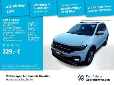 Gebraucht VW T-Cross Life 95 PS (69 kW) 2022 Weiß SUV