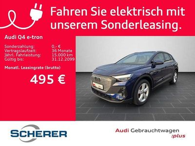Gebraucht Audi Q4 e-tron Basis 125 kW (170 PS) 2021 Navarrablau metallic (metallic) SUV