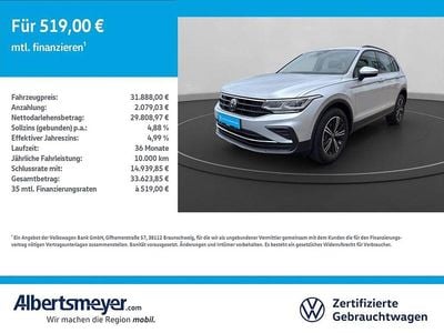 Silber Gebraucht 2022 VW Tiguan Life SUV | 31.888 € (Fairer Preis)