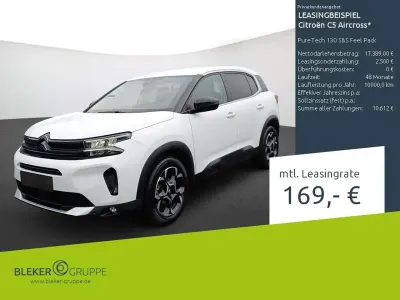 Gebraucht Citroën C5 Aircross Feel 131 PS (96 kW) 2023 Lack weiss banquise/typ aussenverkleidung spiegel flach standard SUV