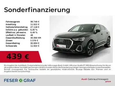 Gebraucht Audi Q3 Sportback S-Line 150 PS (110 kW) 2025 Mythosschwarz metallic SUV
