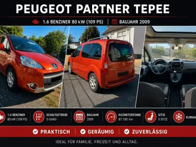 Gebraucht Peugeot Partner 109 PS (80 kW) 2009 Rot Van / Kleinbus
