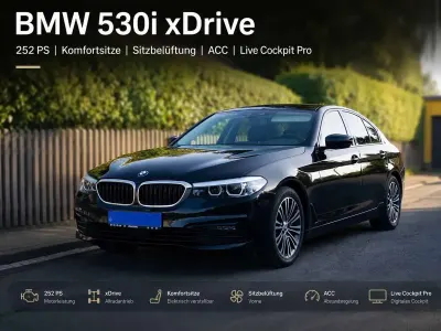 Gebraucht BMW 530 Sport Line 252 PS (185 kW) 2020 Schwarz Limousine