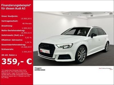 Weiß Gebraucht 2018 Audi A3 Sportback Black Edition Kleinwagen | 21.290 € (Etwas zu teuer)