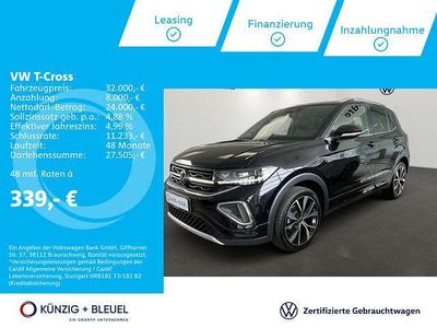 Brugt VW T-Cross R-line 150 HK (110 kW) 2024 Sort SUV