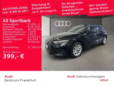 Używany Audi A3 Premium 150 KM (110 kW) 2023 Czarny Sedan/Limuzyna