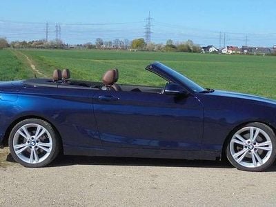 Usata BMW 220 Advantage 184 CV (135 kW) 2015 Blu Cabrio
