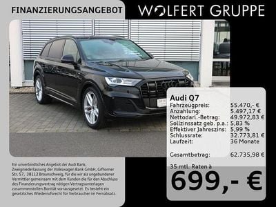 Mythosschwarz metallic Gebraucht 2022 Audi Q7 S-Line SUV | 55.470 € (Guter Preis)