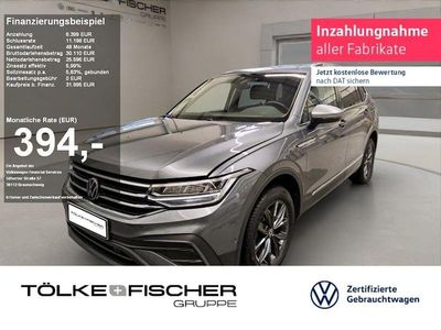 Indiumgrau (metallic) Gebraucht 2022 VW Tiguan Allspace Life SUV | 31.449 € (Fairer Preis)