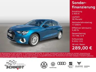 Gebraucht Audi A3 Advanced 150 PS (110 kW) 2020 Atollblau metallic Limousine