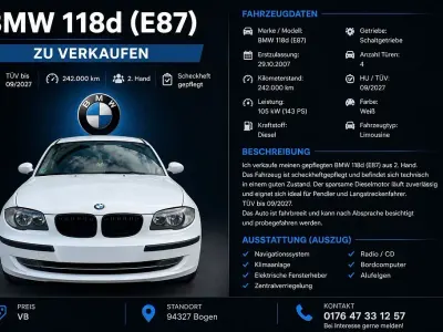 Gebraucht BMW 118 143 PS (105 kW) 2007 Weiß Kleinwagen