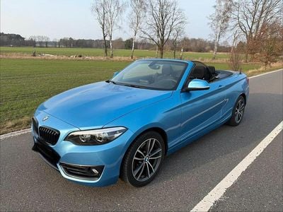 Usata BMW 220 Sport Line 184 CV (135 kW) 2018 Blu Cabrio
