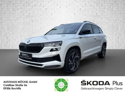 Gebraucht Skoda Karoq SportLine 190 PS (139 kW) 2023 Moonweiß perleffekt SUV