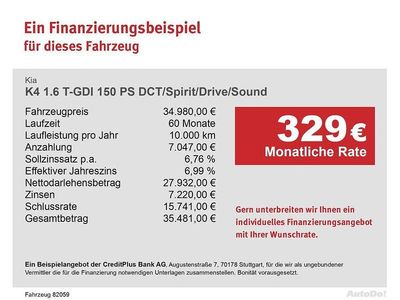 Nuova Kia K4 Spirit 150 CV (110 kW) 2026 Grigio Berlina