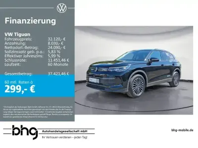 Gebraucht VW Tiguan Life 150 PS (110 kW) 2025 Schwarz SUV