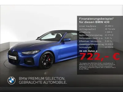 Używany BMW 430 Cabriolet M Sport 245 KM (180 kW) 2022 Niebieski Kabriolet