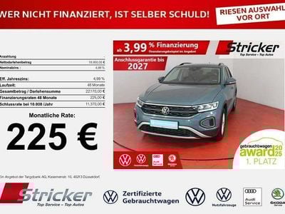 Gebraucht VW T-Roc Life 110 PS (80 kW) 2023 Petroleum blue metallic (metallic) SUV