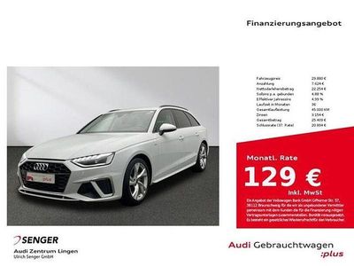 Gebraucht Audi A4 S-Line 150 PS (110 kW) 2023 Gletscherweiß metallic Kombi