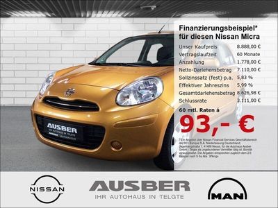 Gebraucht Nissan Micra Acenta 80 PS (58 kW) 2012 Orange Kleinwagen