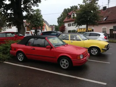 Gebraucht Ford Escort Cabriolet 90 PS (66 kW) 1988 Rot Cabrio