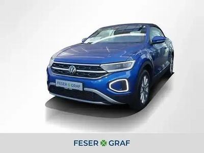 Ravennablau metallic schwarz Gebraucht 2022 VW T-Roc Cabriolet Style Cabrio | 26.510 € (Fairer Preis)