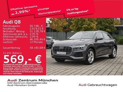 Samuraigrau metallic Gebraucht 2022 Audi Q8 Ambiente SUV | 56.748 € (Superpreis)