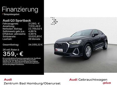 Gebraucht Audi Q3 S-Line 150 PS (110 kW) 2022 Mythosschwarz metallic SUV