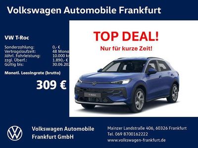 Neu VW T-Roc Life 150 PS (110 kW) 2026 Blau SUV