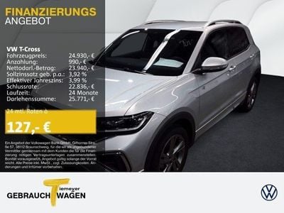 Brugt VW T-Cross R-line 150 HK (110 kW) 2024 Sølv SUV