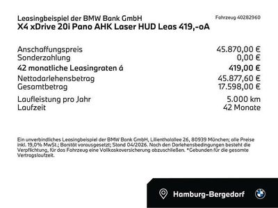 Gebraucht BMW X4 Comfort Edition 184 PS (135 kW) 2025 Aventurinrot iii (rot) SUV