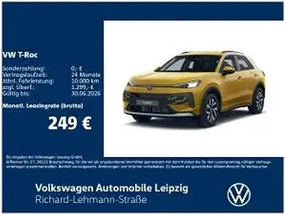 Nowe VW T-Roc Life 116 KM (85 kW) 2026 Żółty SUV