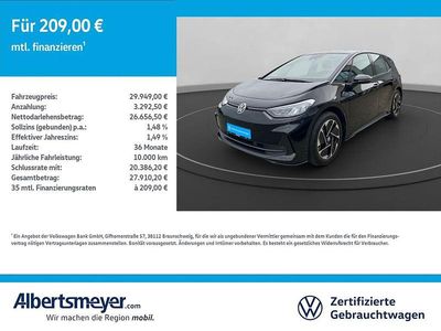 Gebraucht VW ID.3 Pro 150 kW (204 PS) 2024 Schwarz Kleinwagen