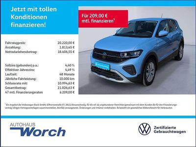 Gebraucht VW T-Cross 95 PS (69 kW) 2025 Clear blue metallic SUV