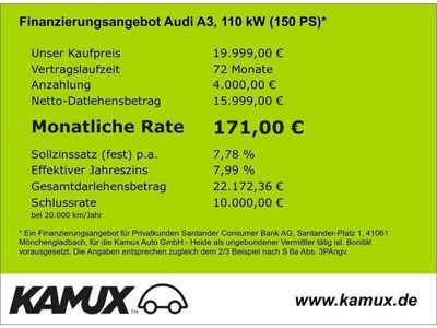 gebraucht Audi A3 Sportback 35 TDI sport 2.0+Xenon+Navi+PDC+Eu6
