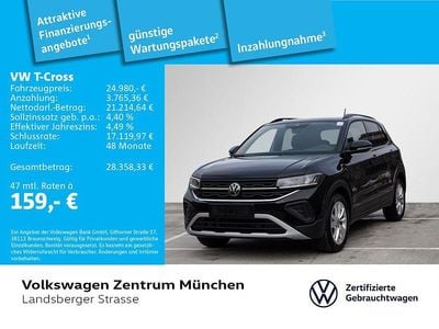 Schwarz Gebraucht 2025 VW T-Cross Goal SUV | 24.980 € (Fairer Preis)