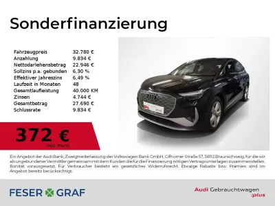 Gebraucht Audi Q4 Sportback e-tron S-Line 219 kW (299 PS) 2023 Mythosschwarz metallic SUV