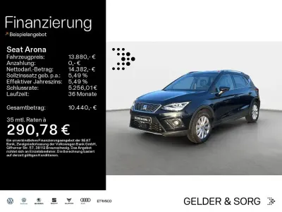Gebraucht Seat Arona XCELLENCE 90 PS (66 kW) 2021 Mitternachtsschwarz/mitternach SUV