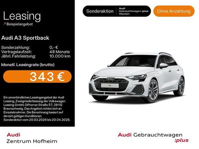 Gebraucht Audi A3 S-Line 204 PS (150 kW) 2025 Gletscherweiß metallic Limousine