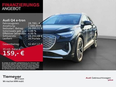 Schwarz Gebraucht 2022 Audi Q4 e-tron S-Line SUV | 28.780 € (Superpreis)