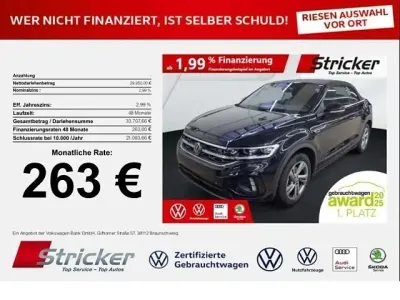 Gebraucht VW T-Roc Cabriolet R-line 150 PS (110 kW) 2025 Deep black perleffekt schwarz Cabrio