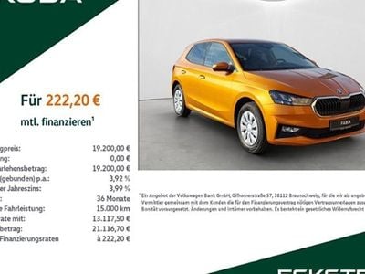 Neu Skoda Fabia Essence 95 PS (69 kW) 2025 Orange Limousine