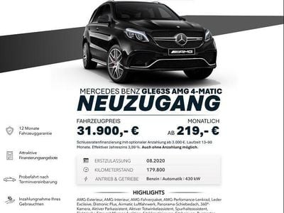 Begagnad Mercedes GLE63 AMG AMG 585 HK (430 kW) 2016 Svart SUV