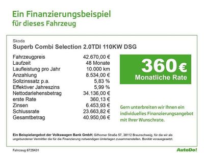 Gebraucht Skoda Superb Selection 150 PS (110 kW) 2025 Weiß Kombi