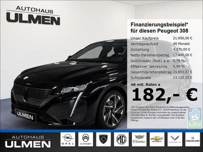 Gebraucht Peugeot 308 Allure 131 PS (96 kW) 2023 Schwarz Limousine