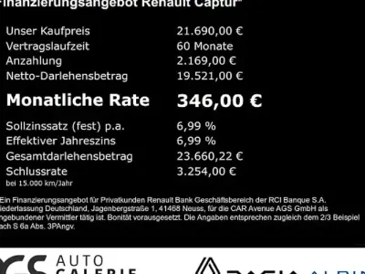 Gebraucht Renault Captur Techno 158 PS (116 kW) 2023 Rauchblau (blau) SUV